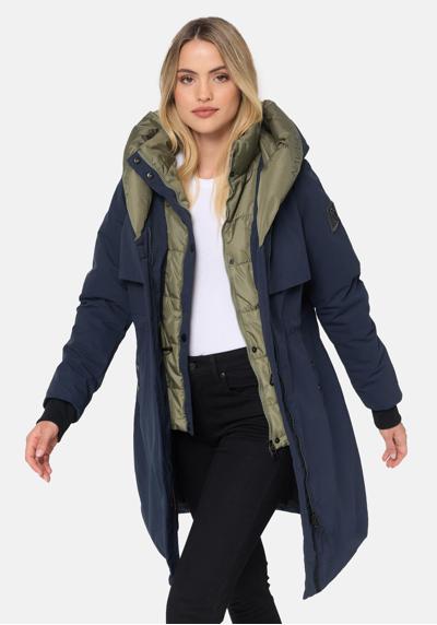 Короткое пальто, зимнее пальто с высоким воротником и большим капюшоном.