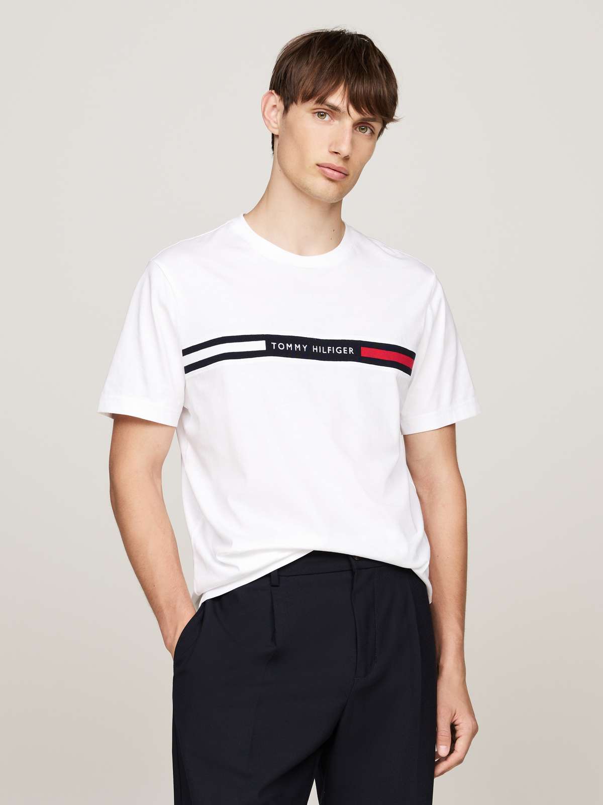 футболка HILFIGER CHEST INSERT TEE