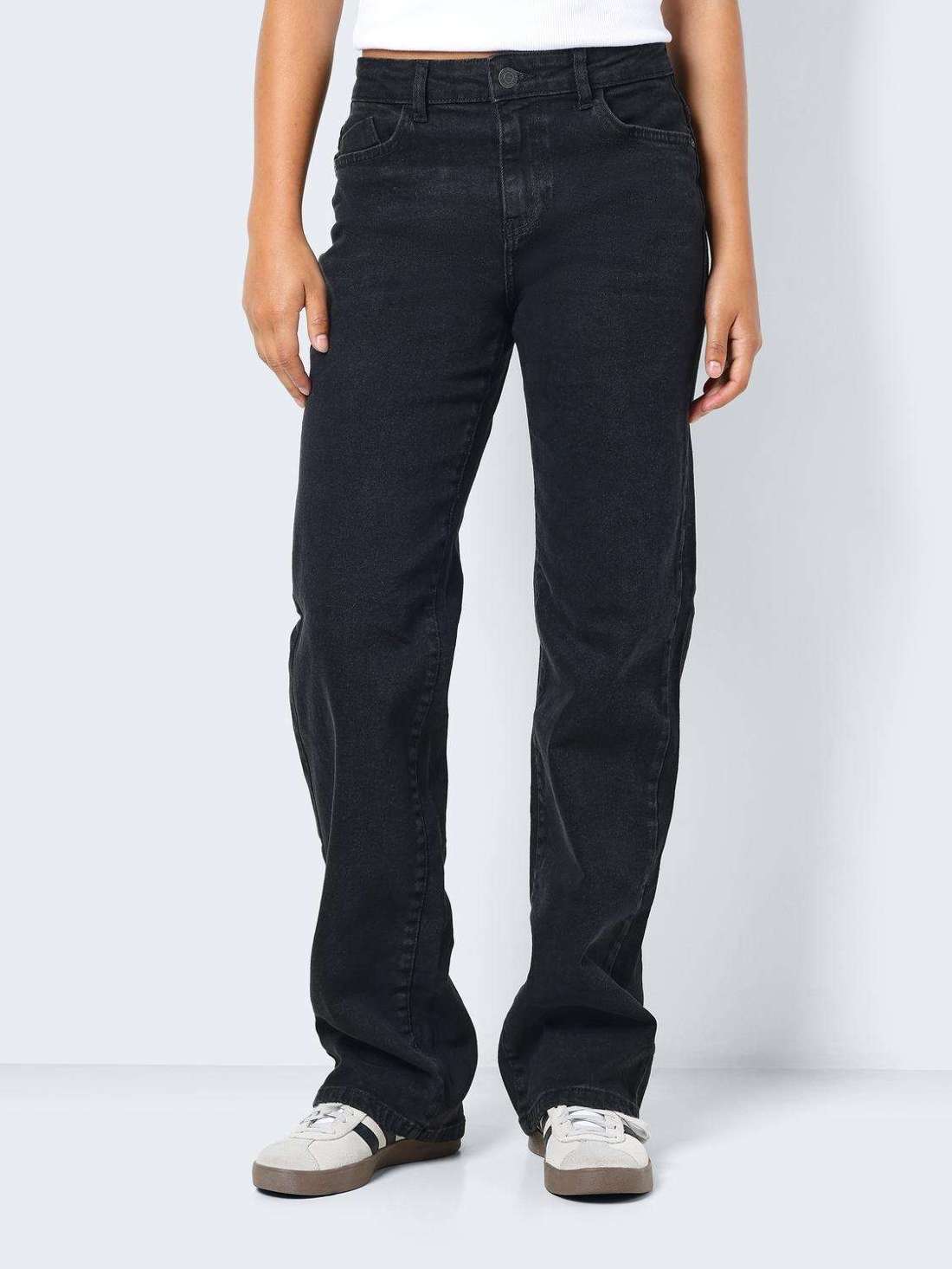 Прямые джинсы NMYOLANDA NW WIDE JEANS BLACK NOOS
