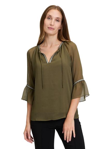 Блузка без шнуровки Casual-Bluse mit Flügelärmeln