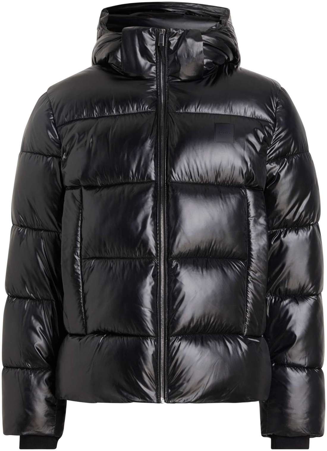 Уличная куртка с капюшоном и нашивкой-логотипом HOODED QUILT PUFFER MW GLOSS