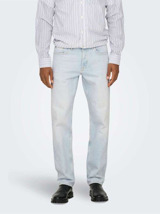 light blue bleached denim