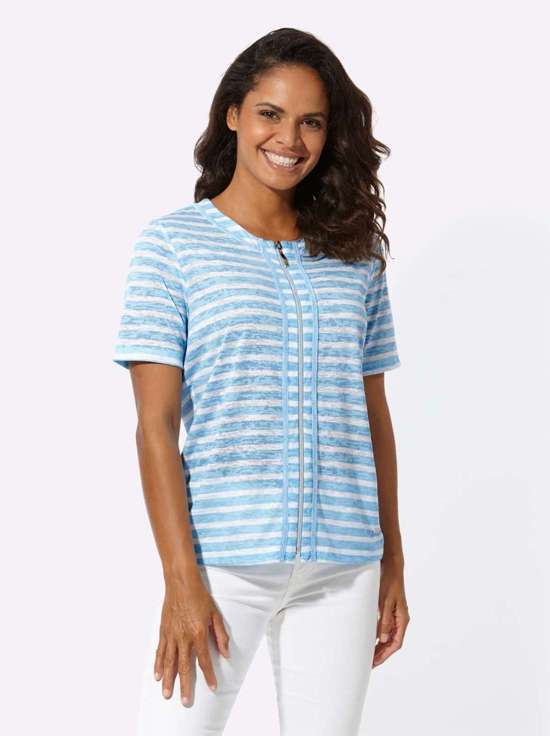 аква-экрю-полосатый