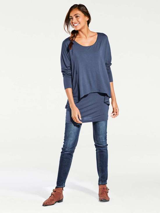 синий джинсовый