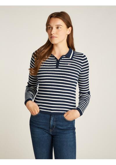 Свитер с воротником-поло и вышитым логотипом »TJW ESSENTIAL LS POLO SWEATER«