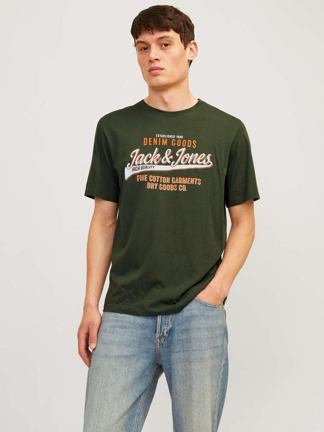 рубашка с круглым вырезом JJELOGO TEE SS O-NECK 2 COL AW24 SN
