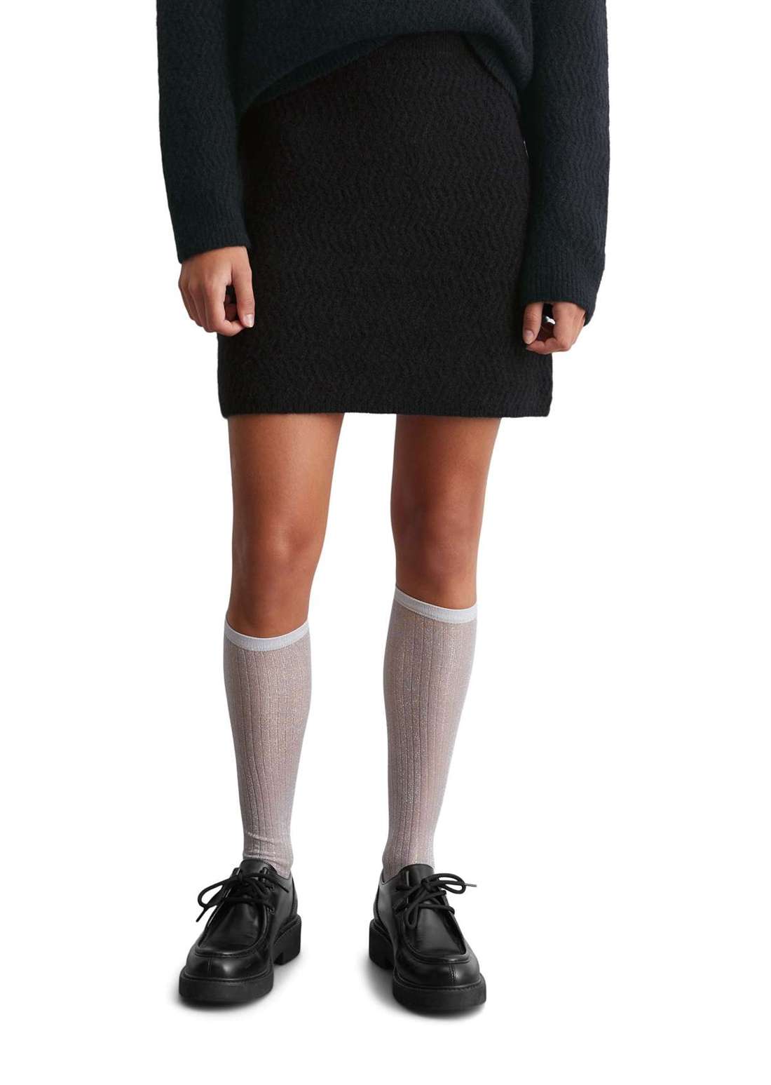 Тканая юбка aus Schurwolle-Alpakawolle-Mix