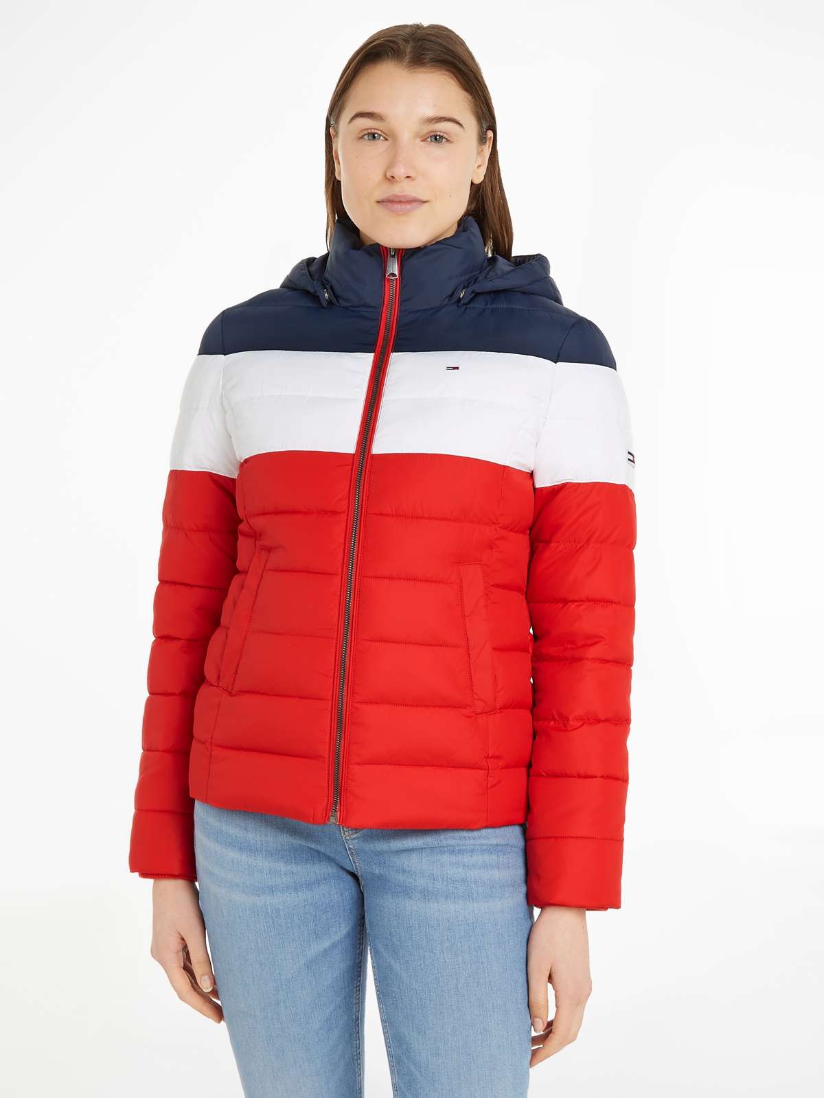 Уличная куртка с капюшоном в модной цветовой гамме TJW COLORBLOCK JACKET