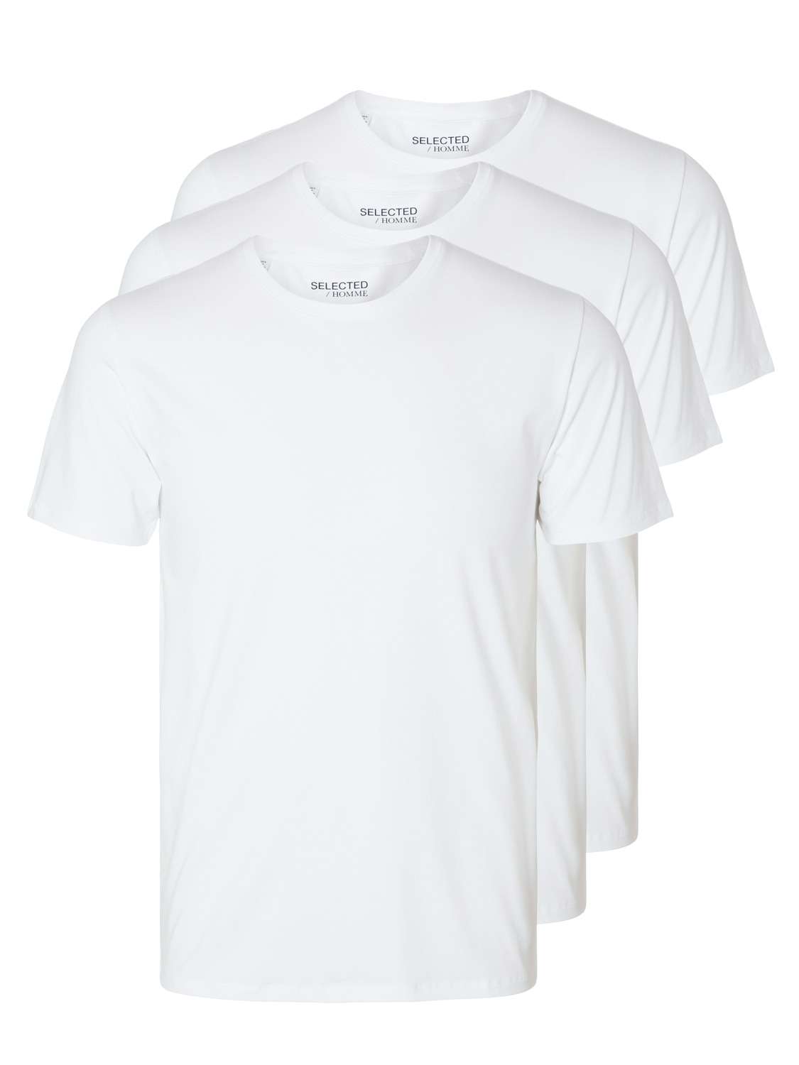 футболка SLHROLAND SS O-NECK TEE 3-PACK NOOS