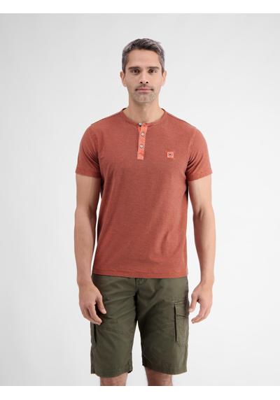 рубашка Хенли LERROS Gestreiftes Serafino-Shirt für Herren