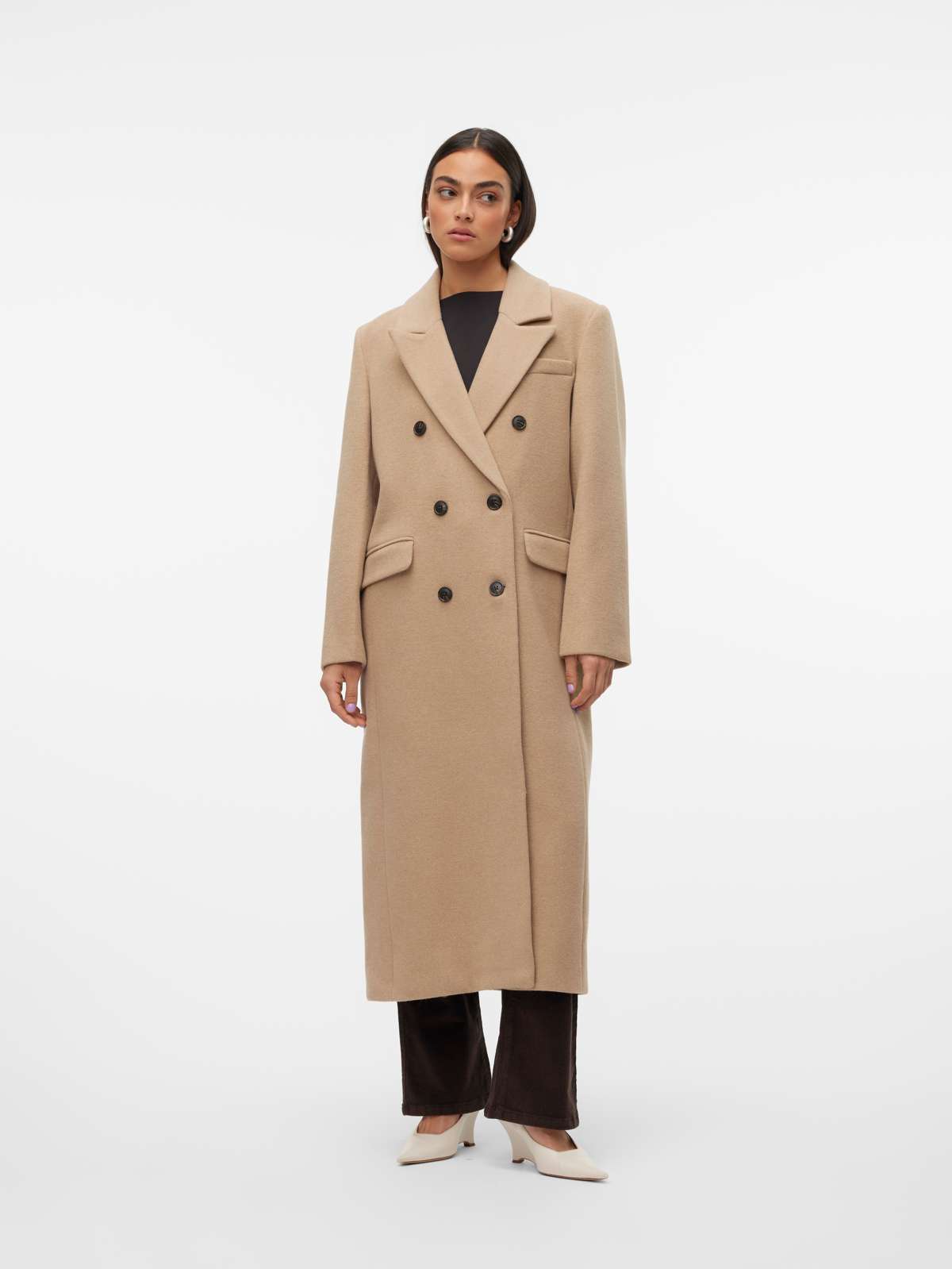 Длинное пальто VMEDENSIA LONG WOOL COAT GA