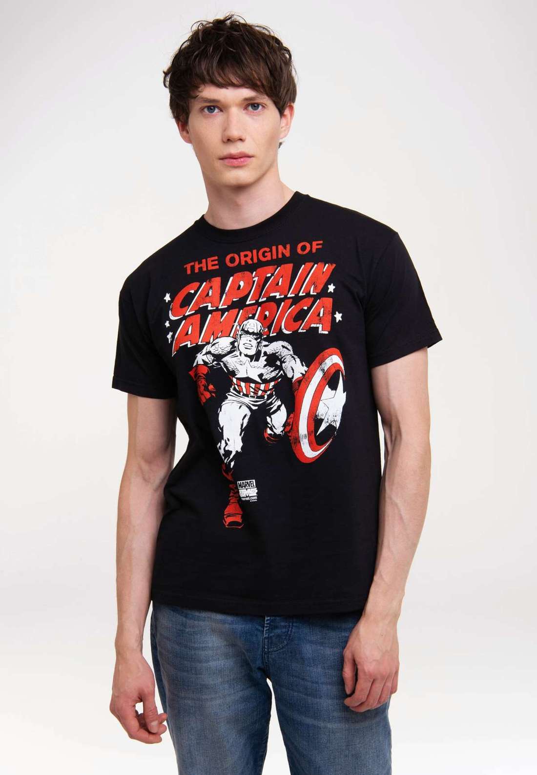 Футболка с лицензионным принтом The Origin Of Captain America