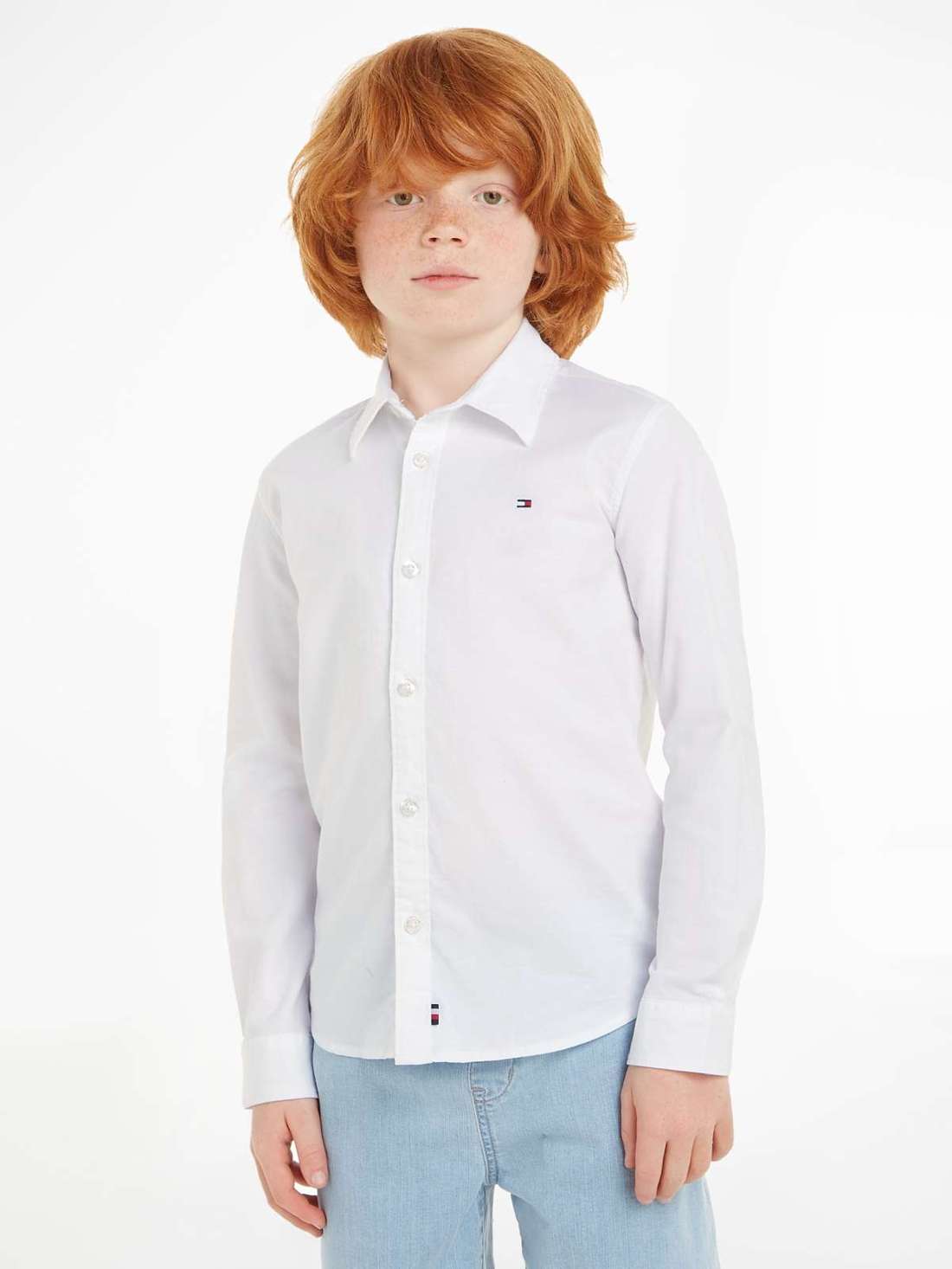 Рубашка с длинными рукавами и вышивкой логотипа