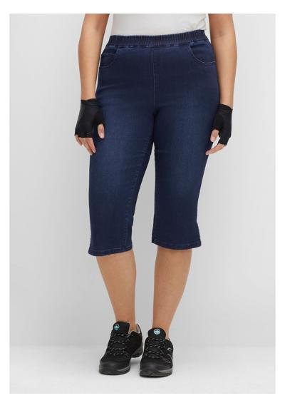 Джинсы-капри с усиленным низом из джинсовой ткани.