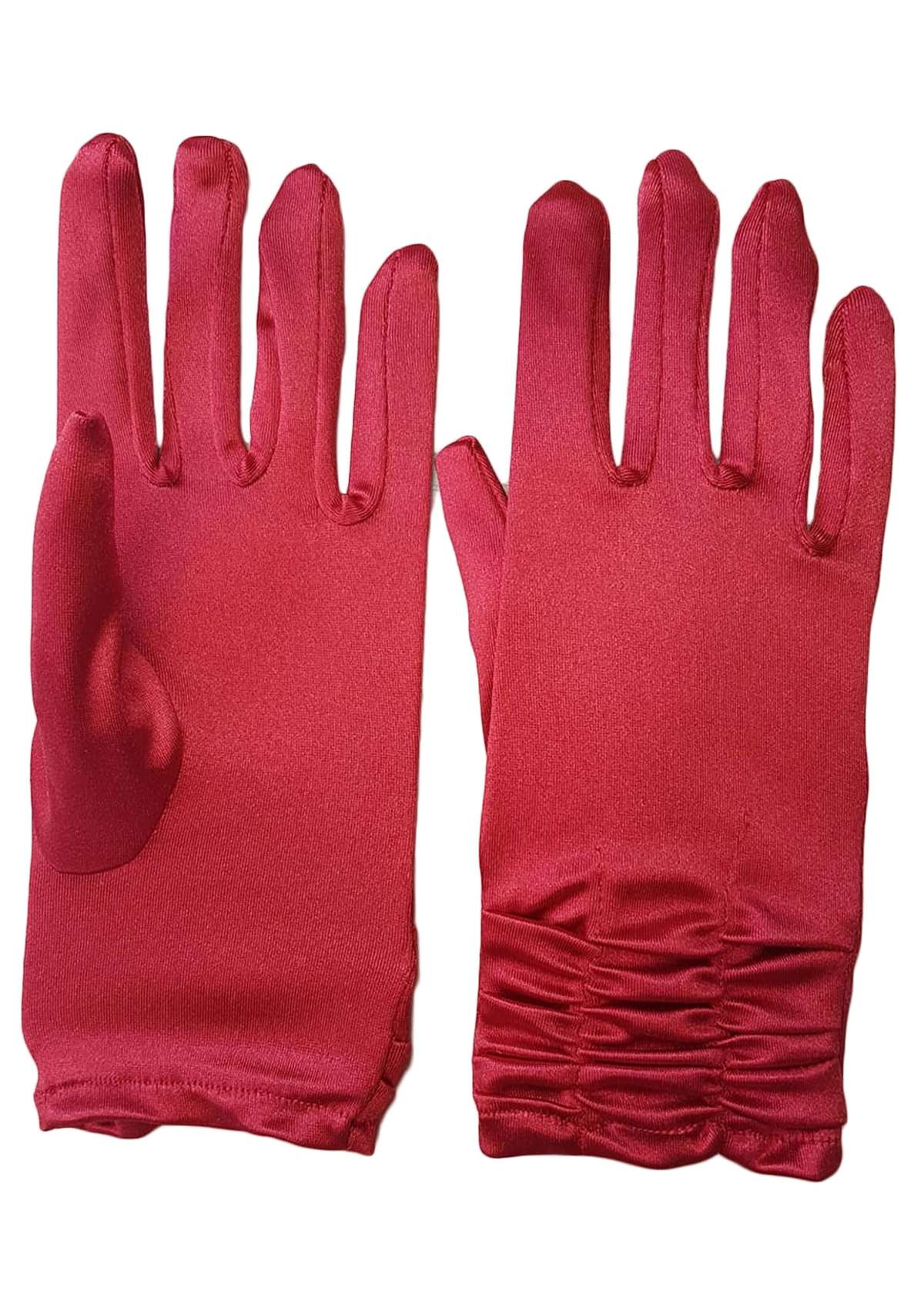 Вечерние перчатки атласного вида »Satin Damen Handschuhe kurz mit Raffung dehnbar«