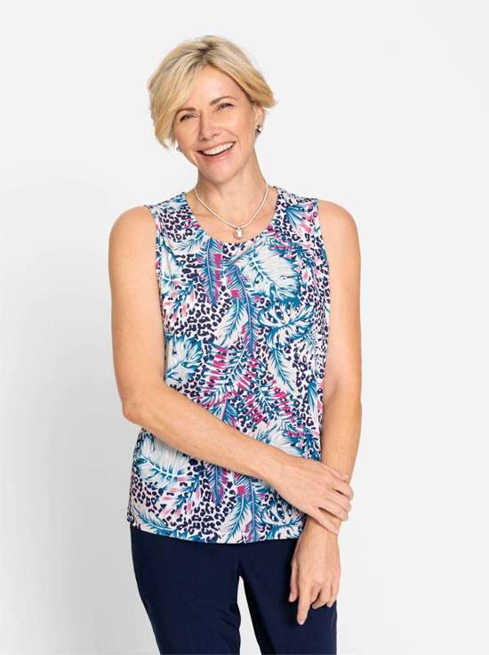 экрю-цв.морской волны-с рисунком