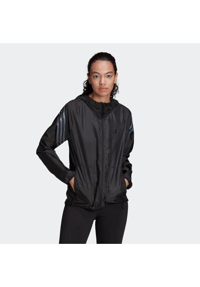 Беговая куртка»RUN ICONS 3STREIFEN HOODED RUNNING WINDBREAKER«