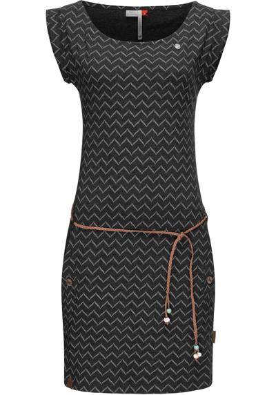 Платье из джерси, стильное платье-рубашка с классным принтом и шнурком для завязывания.