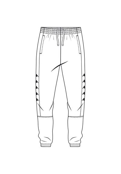Тренировочные брюки с декоративными разделительными швами.
