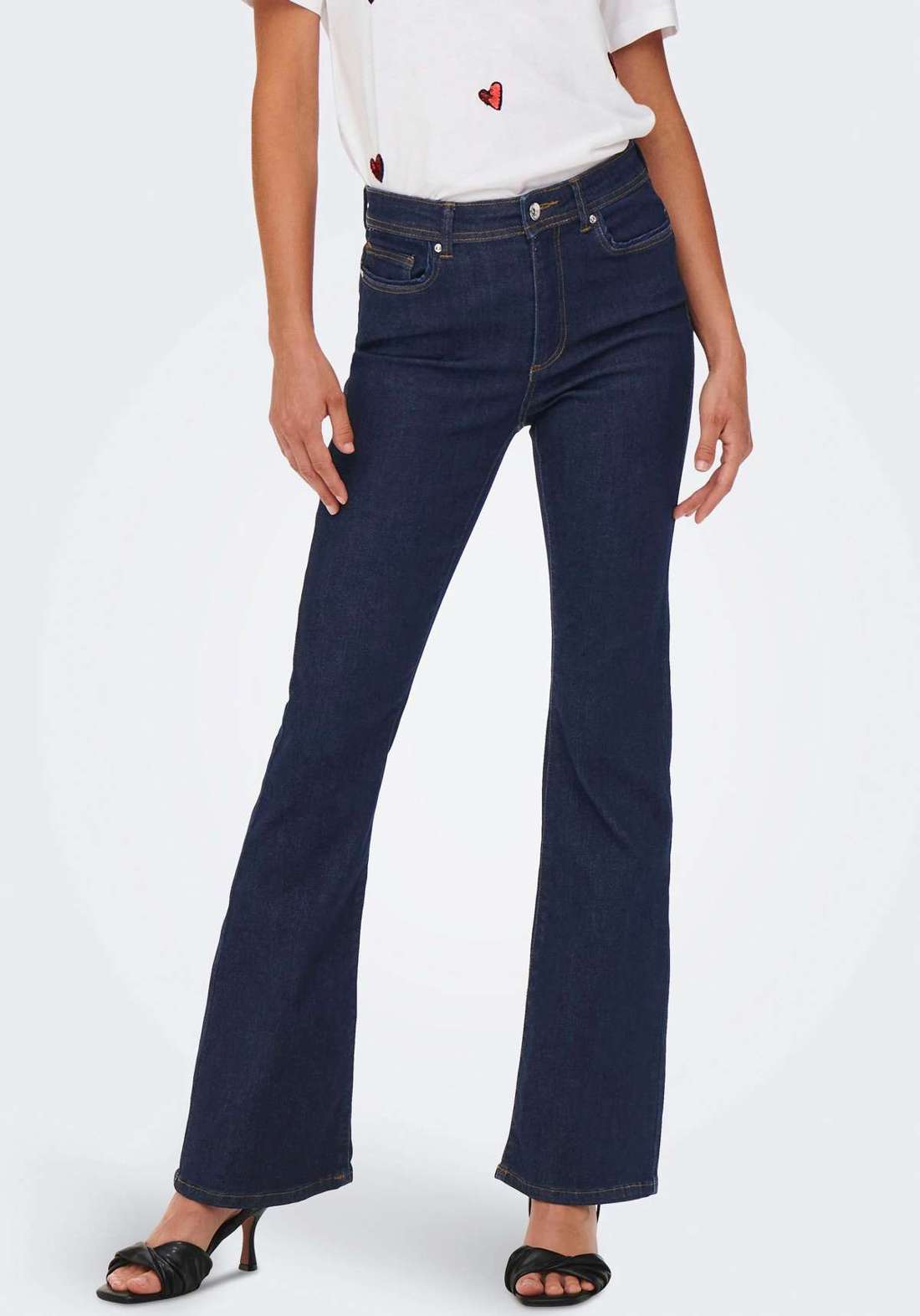 Джинсы Bootcut с эластичной отделкой ONLWAUW LIFE HW FLARED RINSE DNM