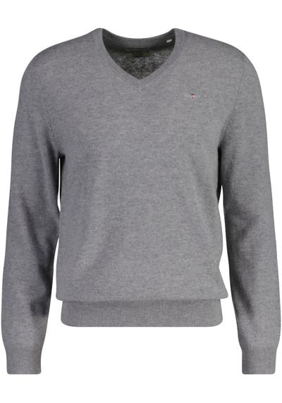 Свитер с V-образным вырезом и вышивкой логотипа»EXTRAFINE LAMBSWOOL V-NECK«