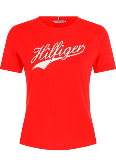 Рубашка с круглым вырезом и большой надписью-логотипом Hilfger.