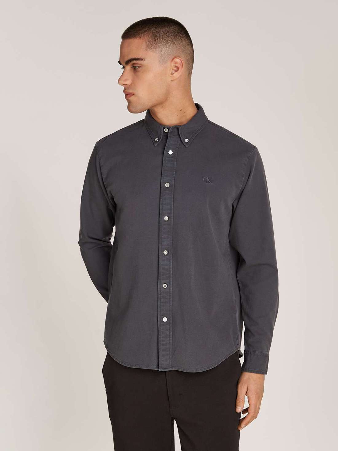 Рубашка с длинными рукавами и вышивкой логотипа GARMENT DYE SHIRT