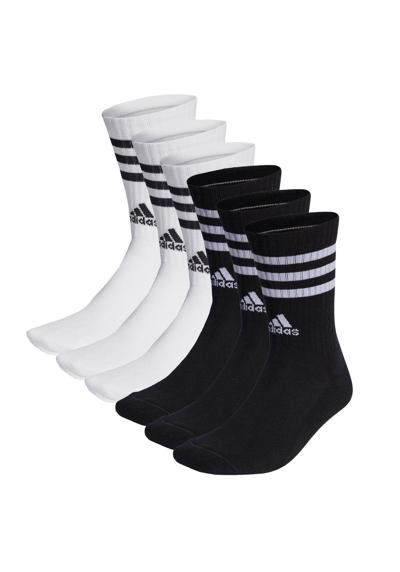 Короткие носки Socken 3-Streifen Cushioned Crew 6er Pack