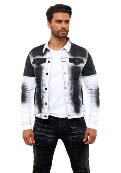 Джинсовая куртка с эффектом тай-дай в стиле ретро
