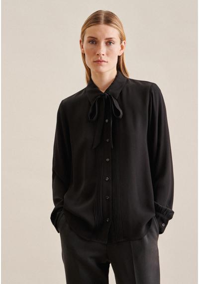 Блуза-рубашка, воротник с длинными рукавами, однотонная