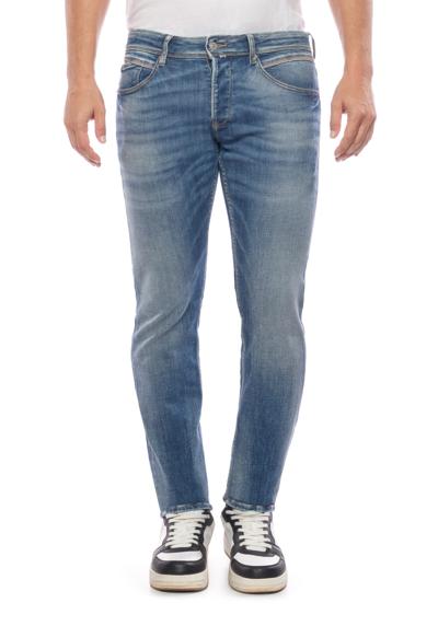 Джинсы узкого кроя с модной потертой JEAN HOMME GARDE