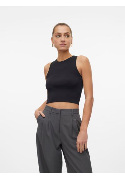 Вязаный свитер VMGINNY SL O-NECK CROP TOP NOOS