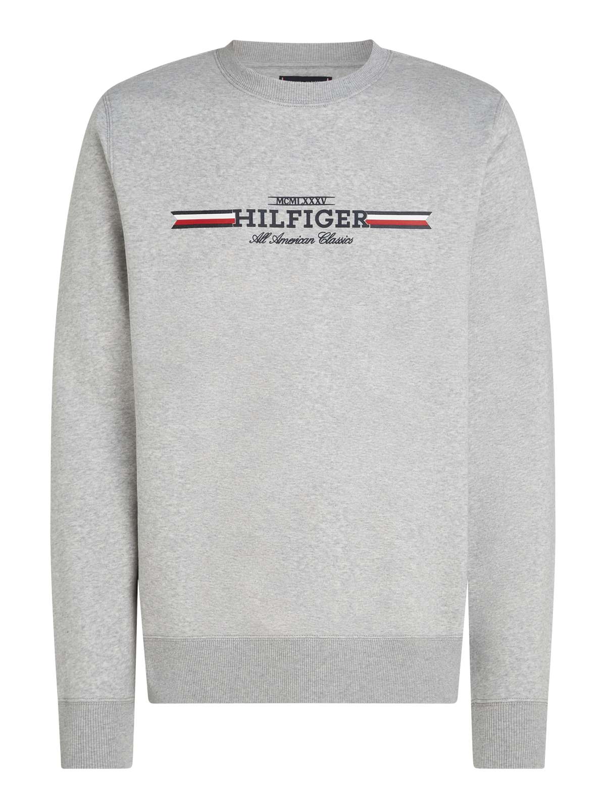 Толстовка с разноцветным принтом»HILFIGER STRIPE SWEATSHIRT«