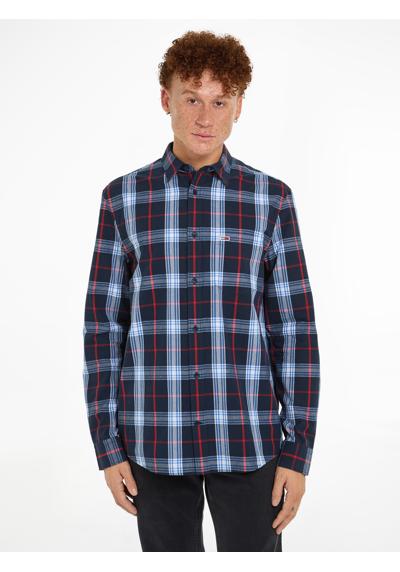 Рубашка с длинными рукавами и вышивкой логотипа TJM REG POPLIN CHECK SHIRT