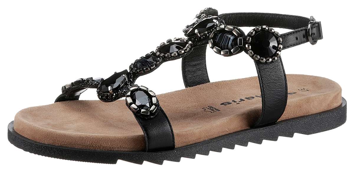 Сандалии, платформа, летние туфли, босоножки с ремешками, с драгоценными камнями
