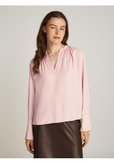 Блузка с длинными рукавами и рюшами SOFT VIS V NECK LS BLOUSE