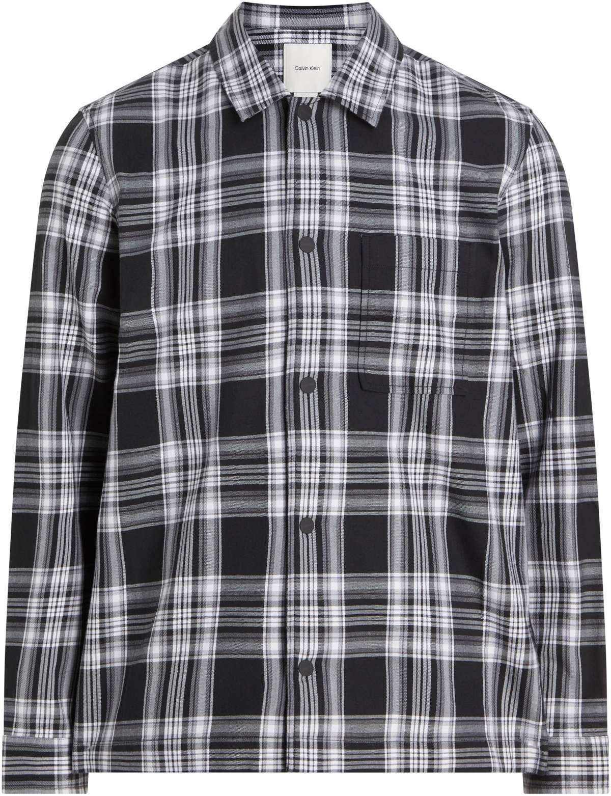 Рубашка в клетку больших размеров BT_TWILL CHECK SNAPS OVERSHIRT