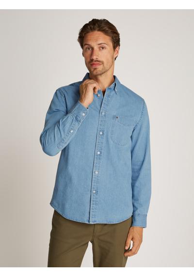 Джинсовая рубашка с нагрудным карманом DENIM RF SHIRT