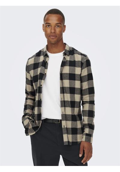 navy offwhite kariert