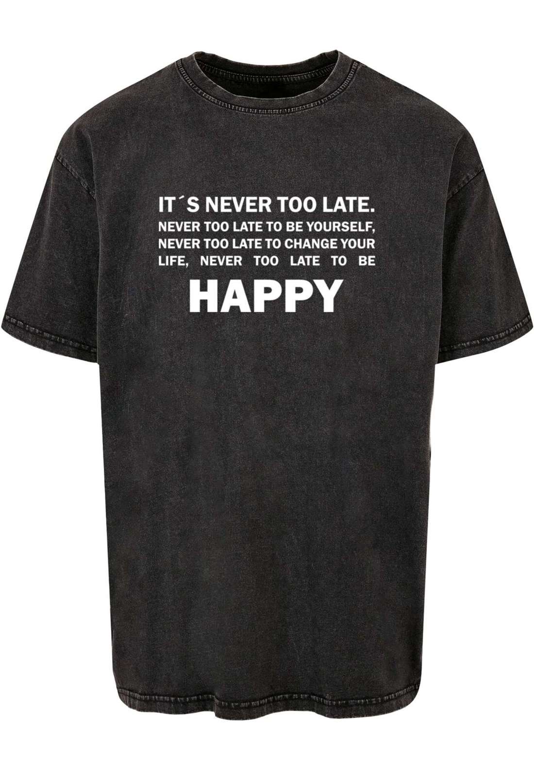 футболка Herren Never Too Late Acid Washed Heavy Oversized Tee