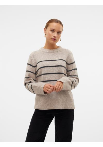Silver Mink Stripes:W. DARK GREY MELANGE