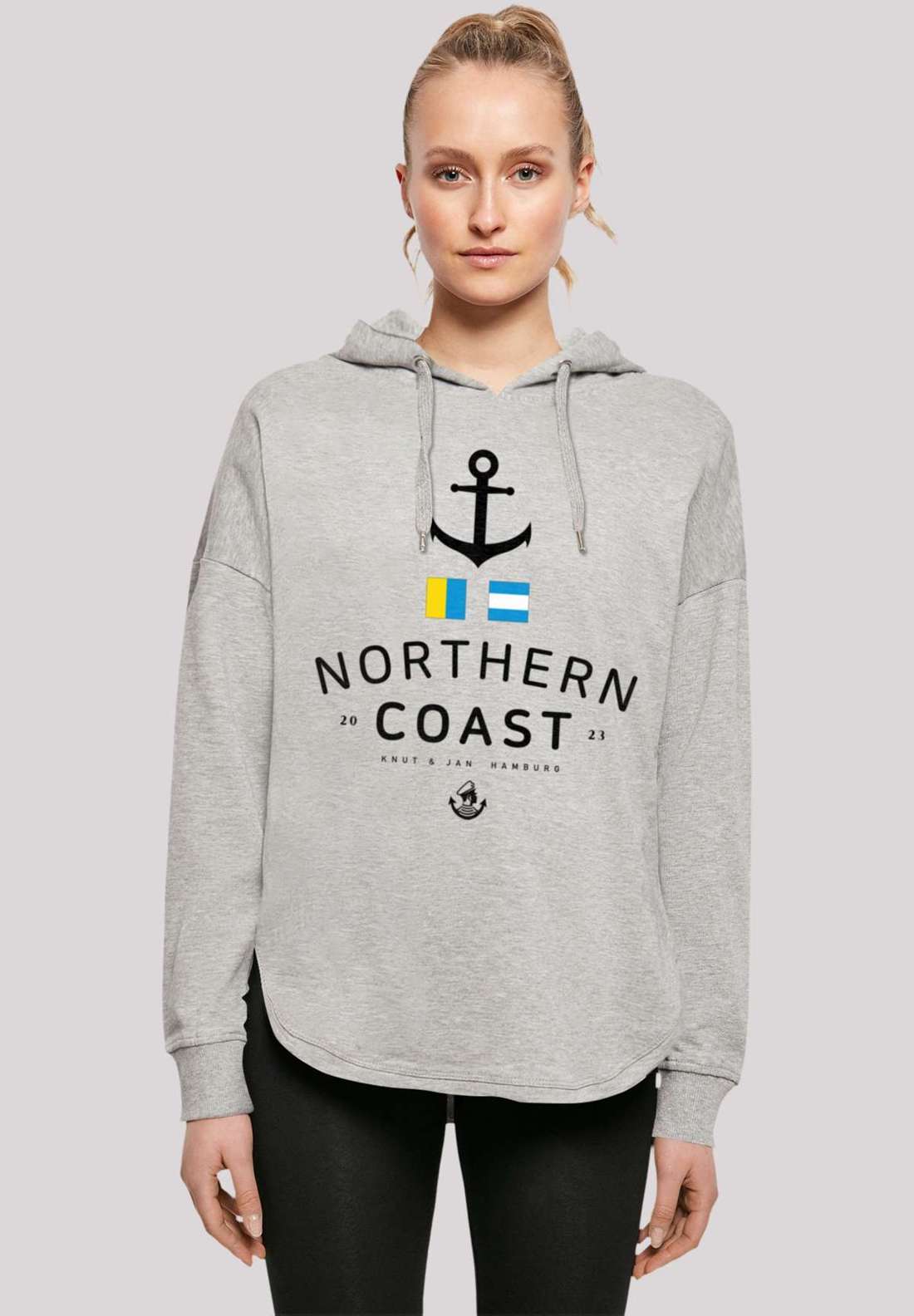Толстовка с капюшоном Damen Oversized Hoodie Nordsee Flaggen