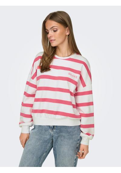 Bright White Stripes:Coral paradise + print balanc