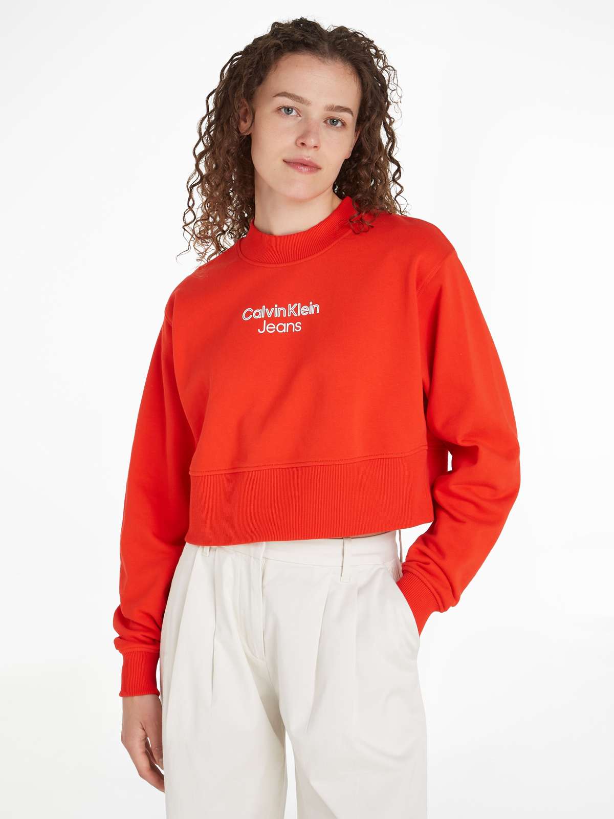 Толстовка с тисненым логотипом »STACKED INSTITUTIONAL CREWNECK«