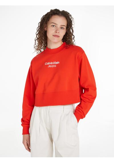 Толстовка с тисненым логотипом »STACKED INSTITUTIONAL CREWNECK«