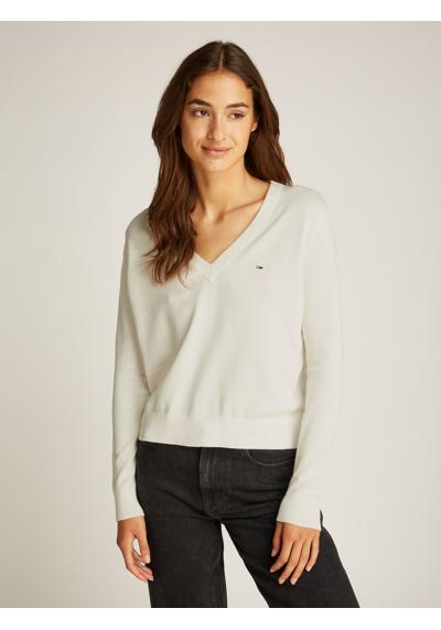 Свитер с V-образным вырезом и вышивкой логотипа »TJW ESSENTIAL VNECK SWEATER EXT«