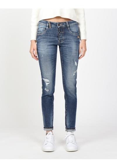 worn denim blue