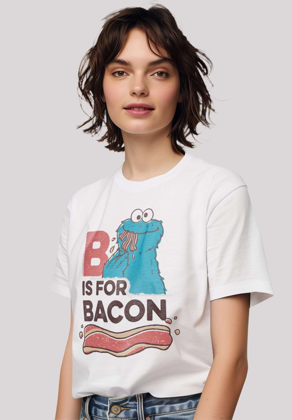 футболка Sesamstra?e Cookie Monster Bacon