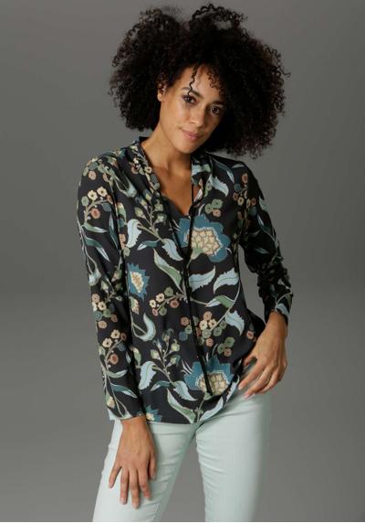 Блуза-слип с живописным цветочным принтом
