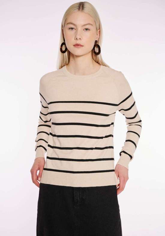 бежевый/черный в полоску